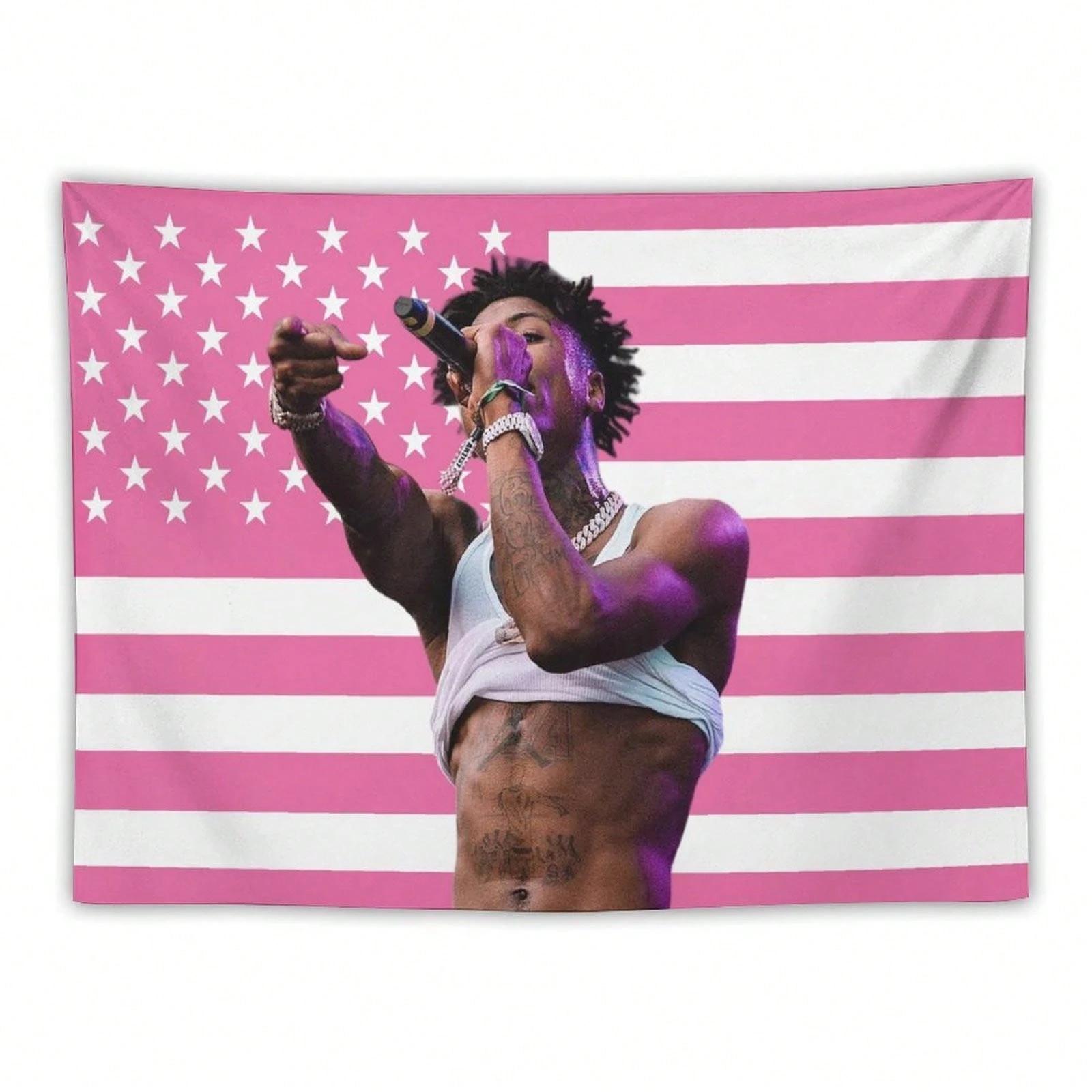 

YoungBoy Rapper Tapestry Music Art Poster Flag for Room Aesthetic Bedroom Living Room Home Office Dorm Party Decor 74x94cm(29x37in)
