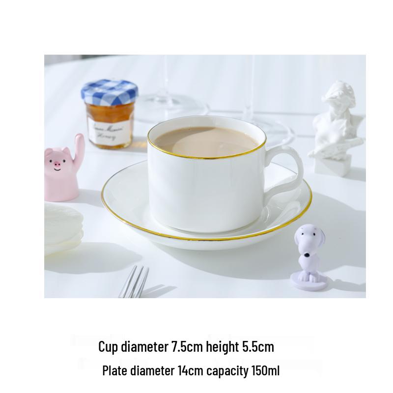 Nordic Gold Rim Steak Knife & Fork Plate Set - Western Dining & Breakfast Tableware