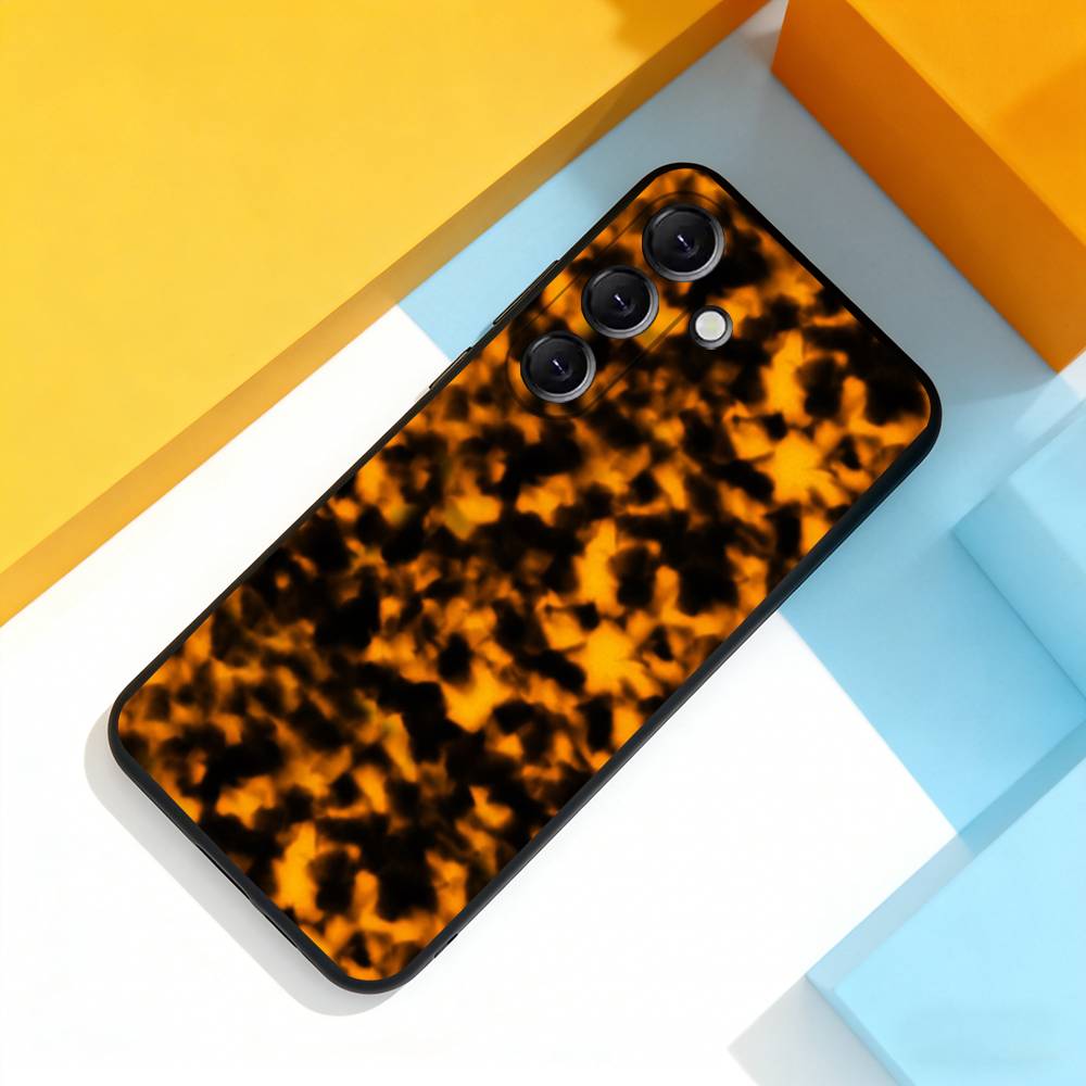 

Tortoise Shell Marble For Samsung Galaxy A 22,71,53,52,51,72,73,5G,Note,J7,8,9 Phone Case Soft Black Cover Samsung a80