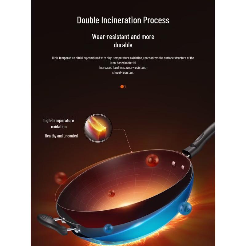 

SUPOR Traditional Cast Iron Wok, 30cm