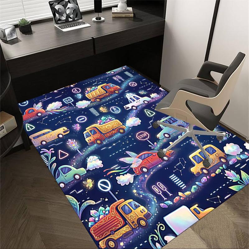 

1PC Cars Traffic Non-Slip Floor Carpet Compatible for Office&Living Room&Bedroom&Dining room - Soft & Pattern-G0317 60cm by 90cm