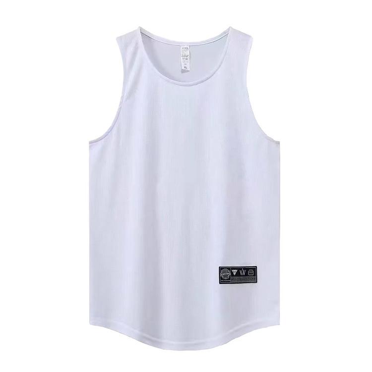 Unisex Solid Color Sleeveless Tank Top - Summer Fitness & Basketball Shirt