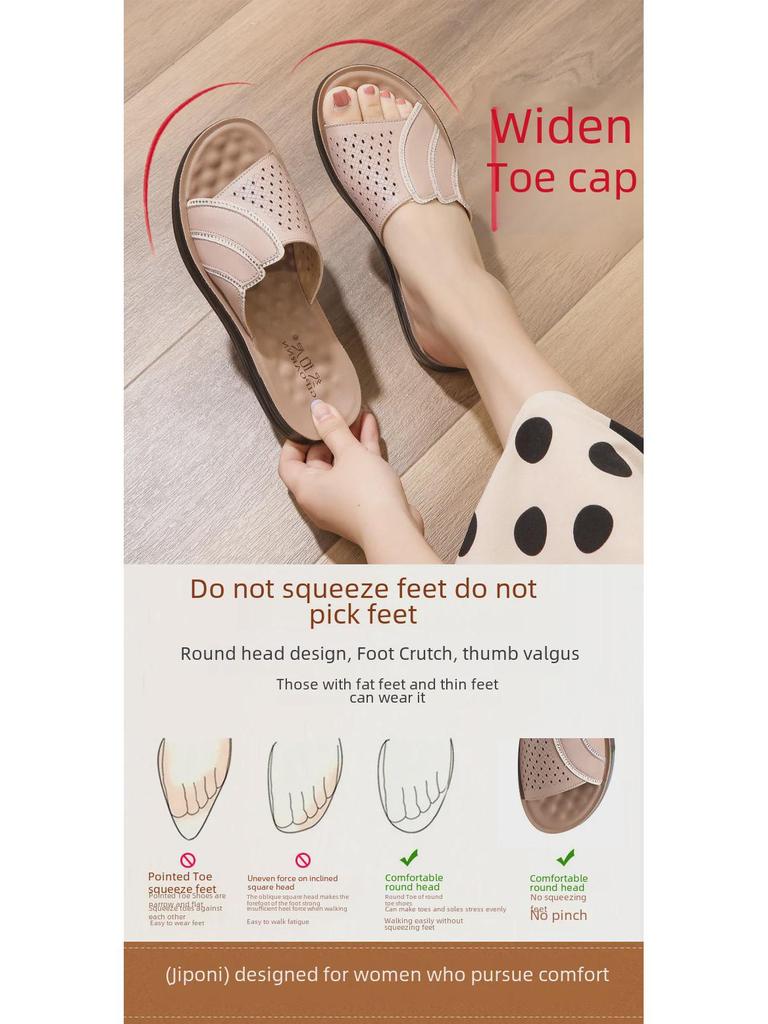 Nové letní sandály s měkkou podrážkou pro rok 2025 pro ženy středního věku