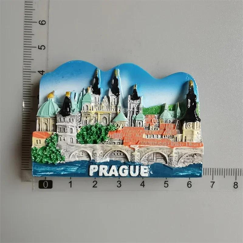 Magneți de frigider Republica Cehă Praga punct de reper clădire suvenir turistic autocolant magnetic frigider colecție de decorațiuni interioare cadou