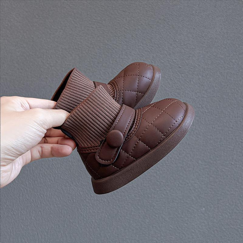 New autumn and winter vintage girls' sock boots, baby girl boots, children's princess shoes, toddler walking shoes, short boots