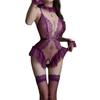 Sexy lingerie sexy suspender lace seduction hollowed out open onesie hot uniform woman