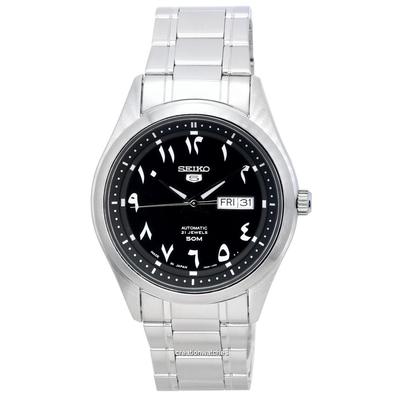 5 Stainless Steel Black Arabic Dial Automatic SNKP21 SNKP21J1 SNKP21J Ceas Bărbați