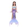 Costume da bagno da sirena per bambini, top a fascia da sirena, coda di pesce, vestito da principessa per bambine
