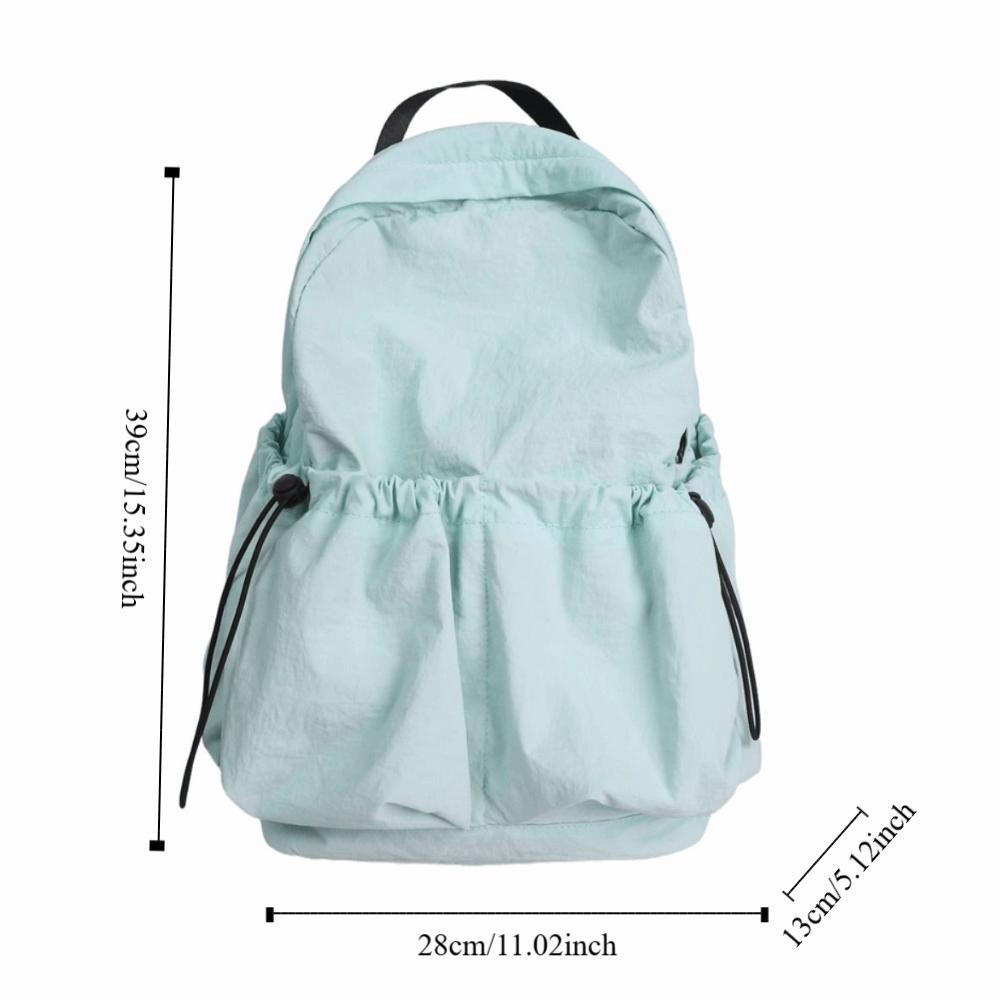 Small Pack Sport Nylon Backpack Korean Style Casual Backpack Solid Color Shoulder Bag  Gift