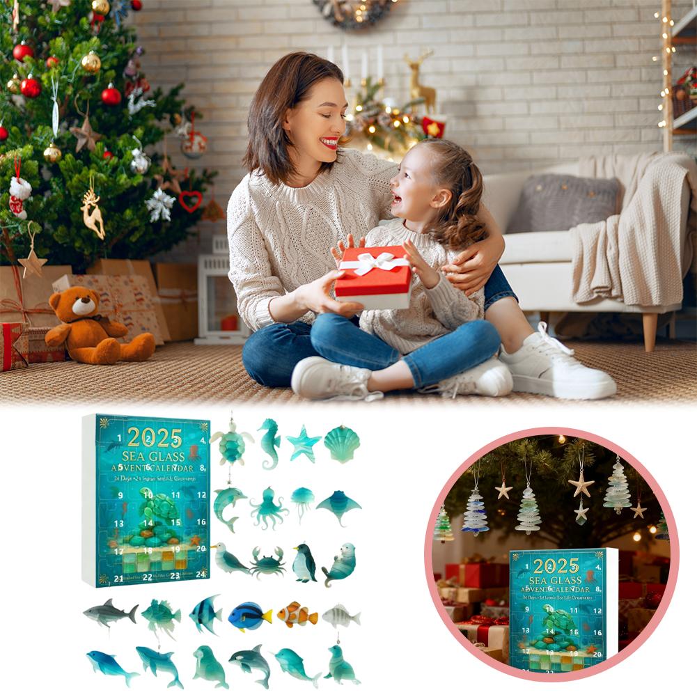 Exquisite Handwerkskunst Pädagogischer Unterhaltsamer Anhänger Meerestier Adventskalender Acryl Entdecke die Wunder des Ozeans