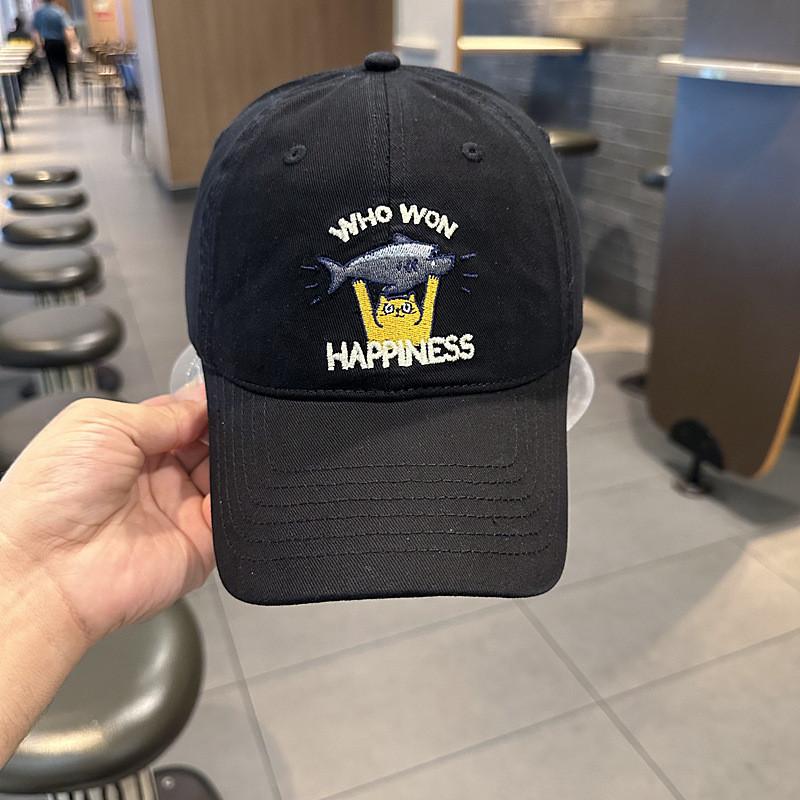 

Baseball Cap Women Men Street Style Cotton Sun Hat With Embroidered Letters For Fall 2024 Blue