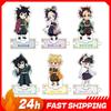 Giyu Cat Ears Figure Q Acrylic Stand Mini Tanjiro Cute Cat Standing Plate Zenitsu Acrylic Ornaments Collectible Accessory Toys