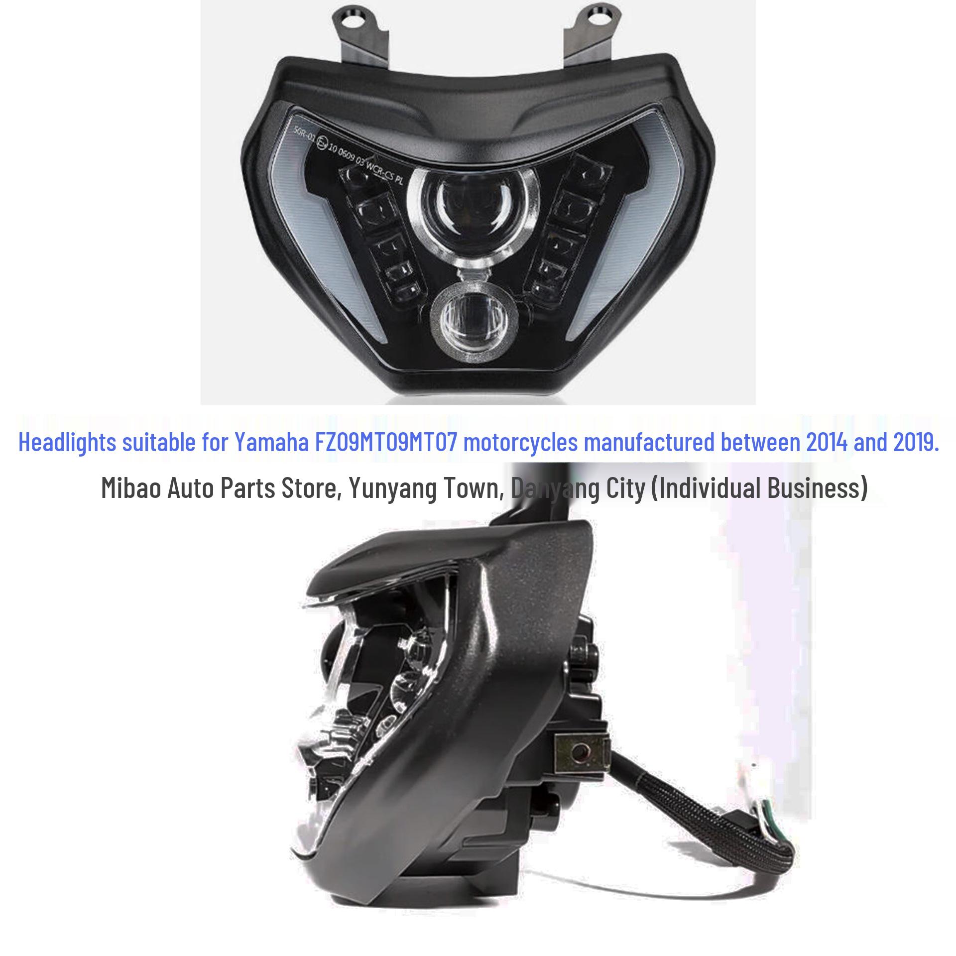 Headlight for Yamaha FZ09/MT09/MT07 (2014-2019) Right Side