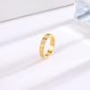 Temperament High-end Wide Version Square Single Titanium Steel Ring Female Couple Ring Same Style Trendy Jewelry
