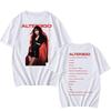 LISA Alter Ego 2025 Camiseta Estampada Kpop LISA Roupas Novas Mulheres Homens Algodão de Alta Qualidade Tendências Design Estética Top Y2K Camiseta