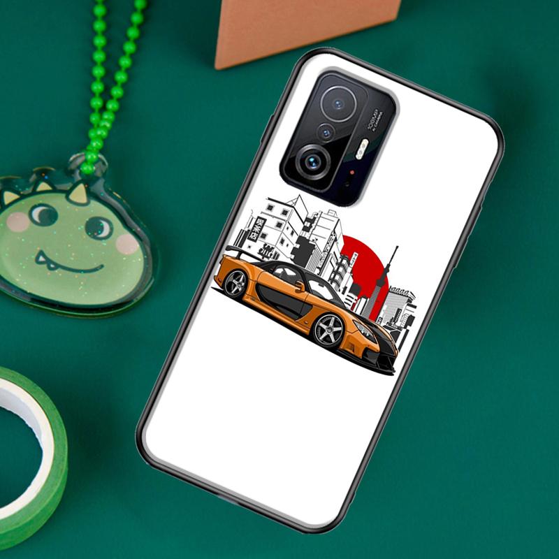 JDM Car RX7 MX5 Case For POCO F5 X5 X3 Pro X4 F4 GT F3 M5s C40 Cover For Xiaomi 13 12 Lite 11T 12T Pro 12X