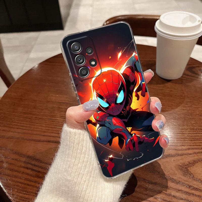 Cartoon Marvel Ironman Black Panther Clear Case For Samsung Galaxy A57 A37 A56 A36 A55 A54 A35 A26 A07 A17 A16 A06 A36 A15 Cover