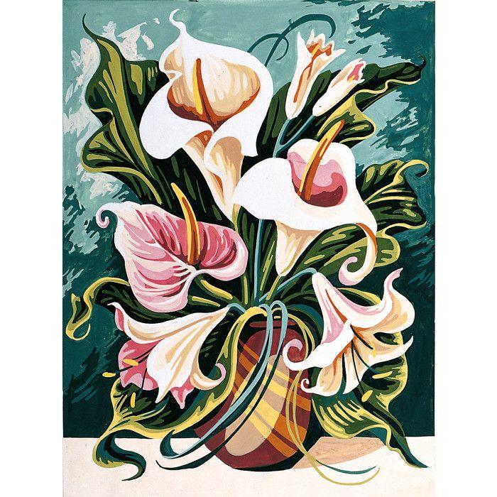 Canevas antique Douceur rose 40x50cm