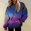 Women's Fashion Daily Versatile Casual Crewneck Sweatshirts Graphic Daily Long Sleeve Gradient Patchwork Printed Top Sweatshirts
