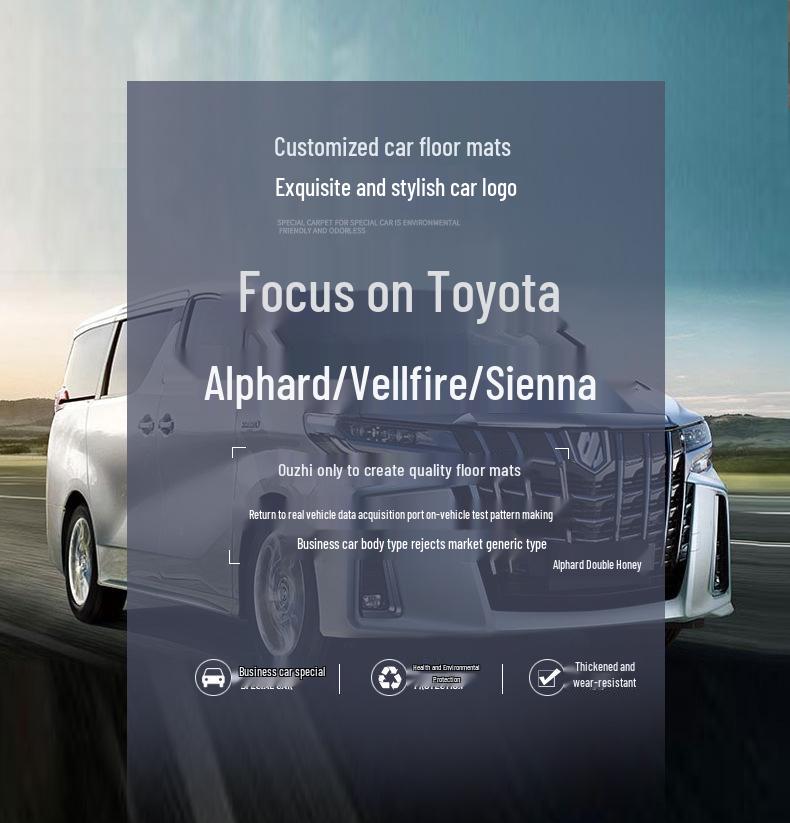 Toyota Alphard/Vellfire Fußmatten - 26 Modelle für die Baureihen 30/40 und modifizierte Alphards