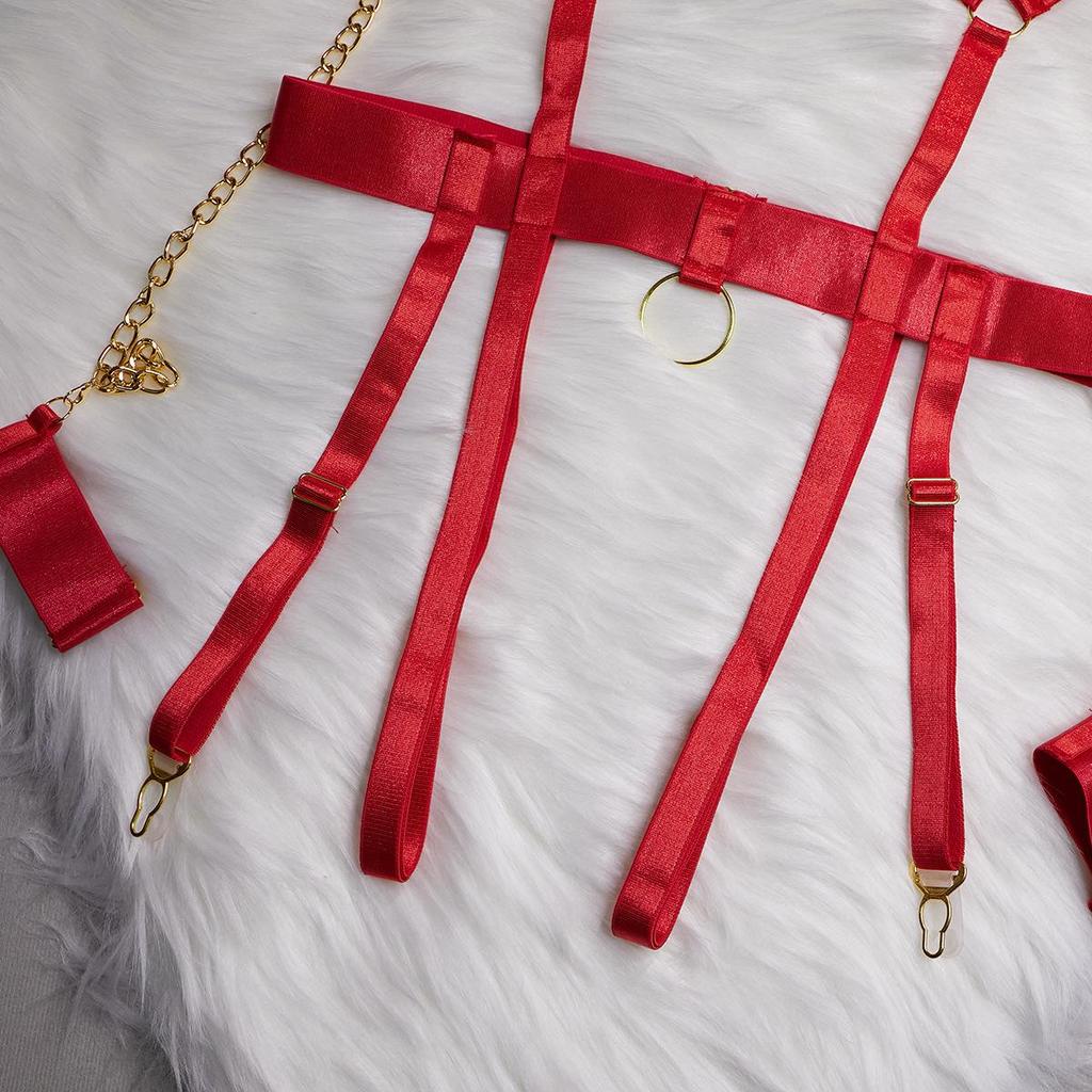 Europe & US Hot-Selling Women's Sexy Role-Playing Chain Lingerie Set