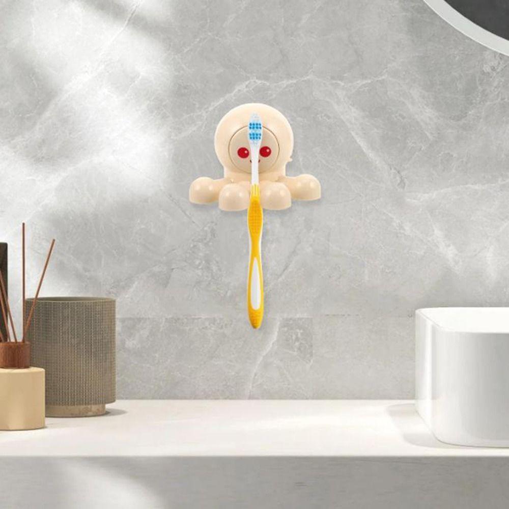 2Pcs Space Saving Toothbrush Organizer Wall Mounted Toothbrush Storage Rack  Bathroom