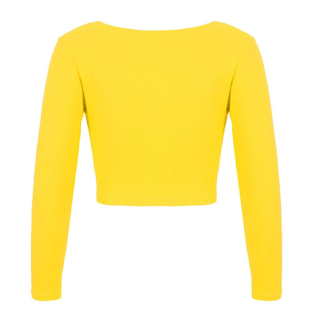 Mädchen Langarm V-Ausschnitt Knoten vorne Einfarbig Tanzjacke Langarm Warmes Ballettanzug