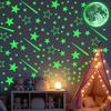 Waterproof Wall Stickers Self-Adhesive PVC Scratch-Resistant Wall Decals Removable Glow in The Dark Wall Stickers for Bathroom Living Room Bedroom