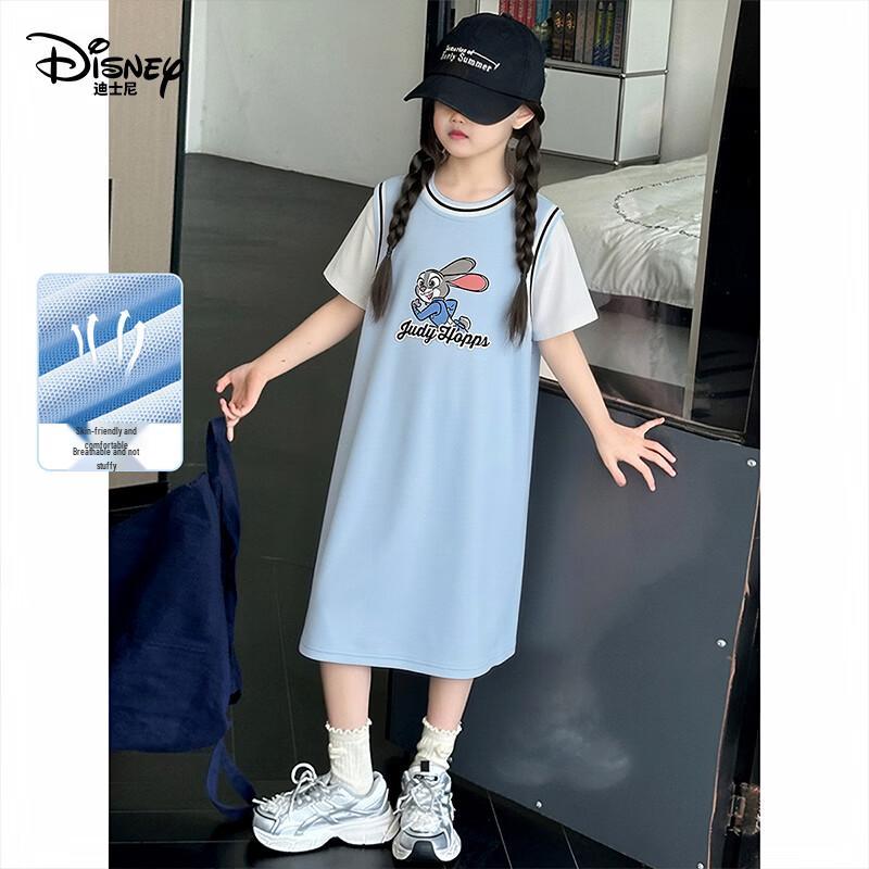 Disney Girls Faux Two-piece Sporty T-shirt Dress 130