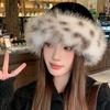 Windproof Plush Fisherman Hat Keep Warm Ear Protection Cap Fashion Faux Fur Bucket Hat  Winter