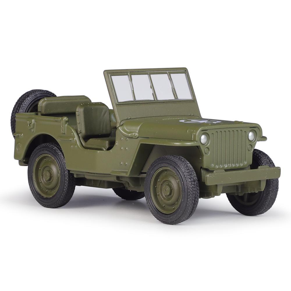 Welly 1/36 JEEP 1941 Willys MB Alloy Tactical Truck Armored Car Model Diecast Military Transport Off-road Vehicle Model Kids Toy