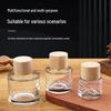 30ml High-End Glass Perfume Bottle with Wood Grain Snap-on Lid - Empty Refillable Fine Mist Dispenser