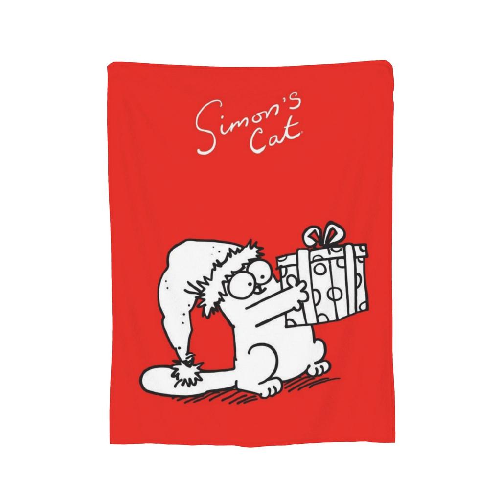 Comfort Simons Cartoon Cat Cats Blanket Stuff Room Decorative Throw Blankets Lightweight Fleece for Bedroom