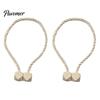 Wall Damage Free Tiebacks 1 Pair Magnetic Curtain Tiebacks, Twisted Rope Holdbacks, Window Treatment Simple Decorative Draperies Holders for