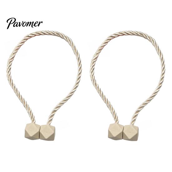Wall Damage Free Tiebacks 1 Pair Magnetic Curtain Tiebacks, Twisted Rope Holdbacks, Window Treatment Simple Decorative Draperies Holders for