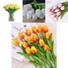 Exquisite No Color Fading Artificial Tulip Flowers For Cafe And Bookstore Decorations