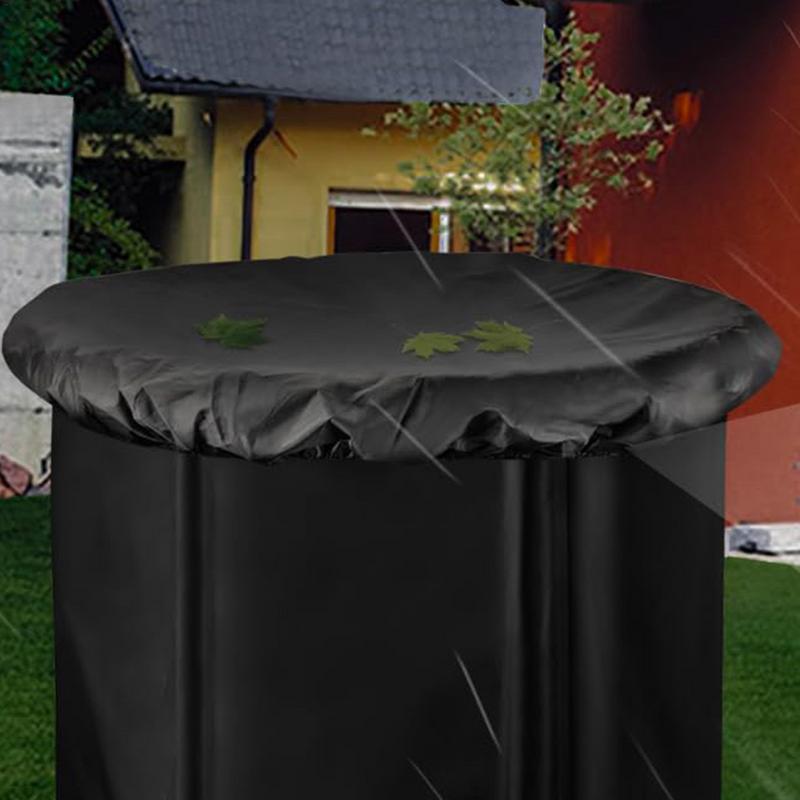 

Чохол для крижаної ванни Пилозахисна кришка для холодної ванни Ізольована кришка для крижаного занурення Складна кришка для крижаної ванни Портативна кришка Зберігає воду всередині чорний