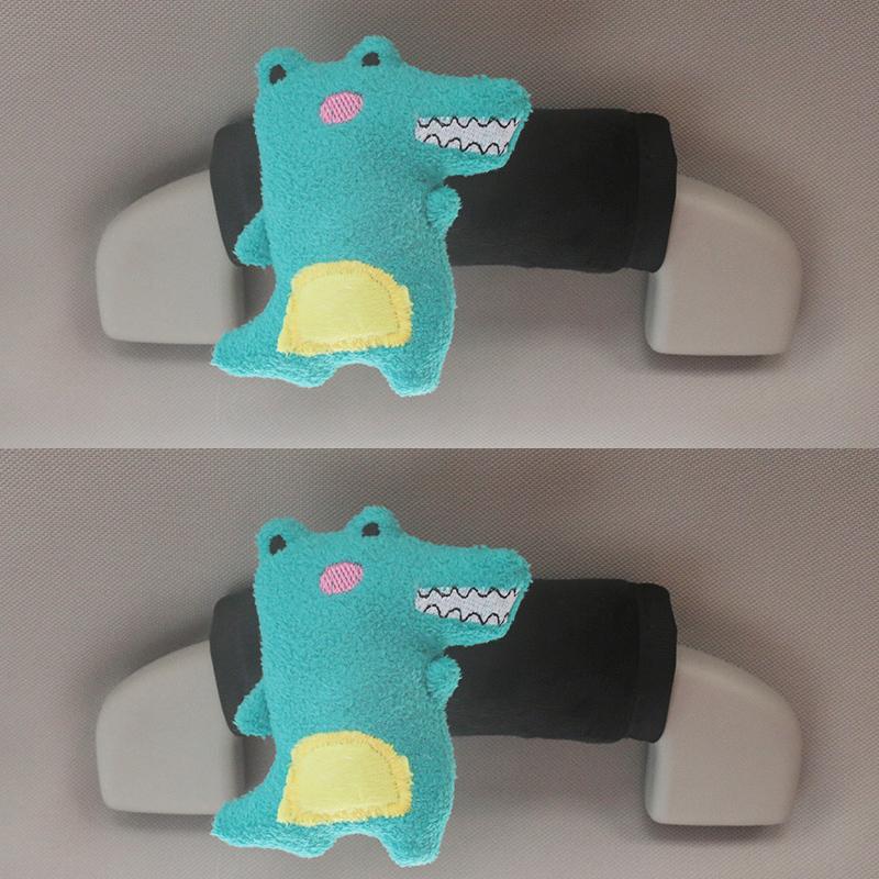 Cute Cartoon Panda Doll Car Interior Door Handle Cover Universal Plush Handbrake Case Protector Auto Roof Holder Protection