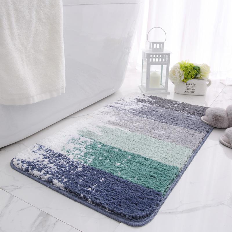 Inyahome Indoor Décor Area Rug for Kitchen Floor Bathroom Rugs Moroccan Vintage Soft and Absorbent Microfiber Bath Mat Non-Slip