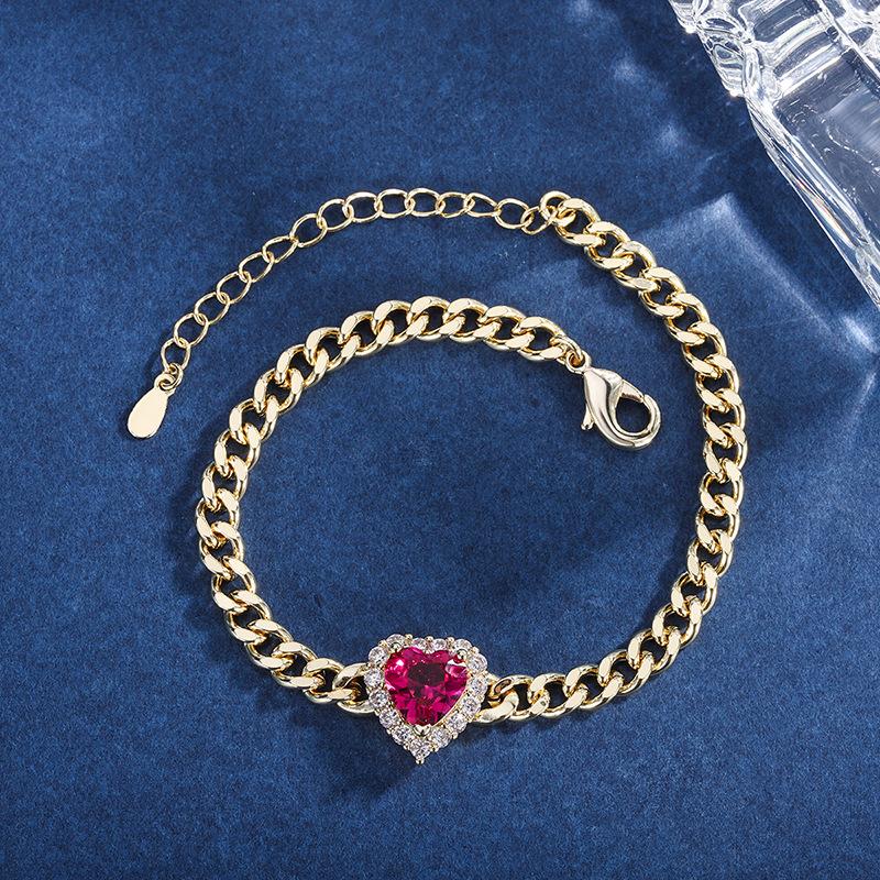 Jewelry Imitation Color Treasure Bracelet Emerald Love Main Stone 8 * 8