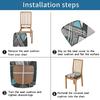 Stretch Square Chair Seat Cushion Cover With Elastic Bottom Chair Slipcover for Kitchen Hotel Banquet Dining Room Home Decor