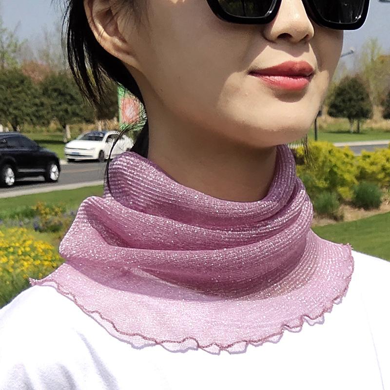 

Женский шарф-повязка на голову для защиты лица, тонкий шелковый шарф, поддельный воротник, маска для лица, универсальный шарф для защиты шеи, ветрозащитный зимой 60-80cm малиновый