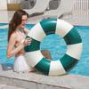 1PC Dark Green Vintage Pool Floats Summer Inflatable Swim Ring, Beach and Pool Swim Aid, Beach Toys for Pool Party