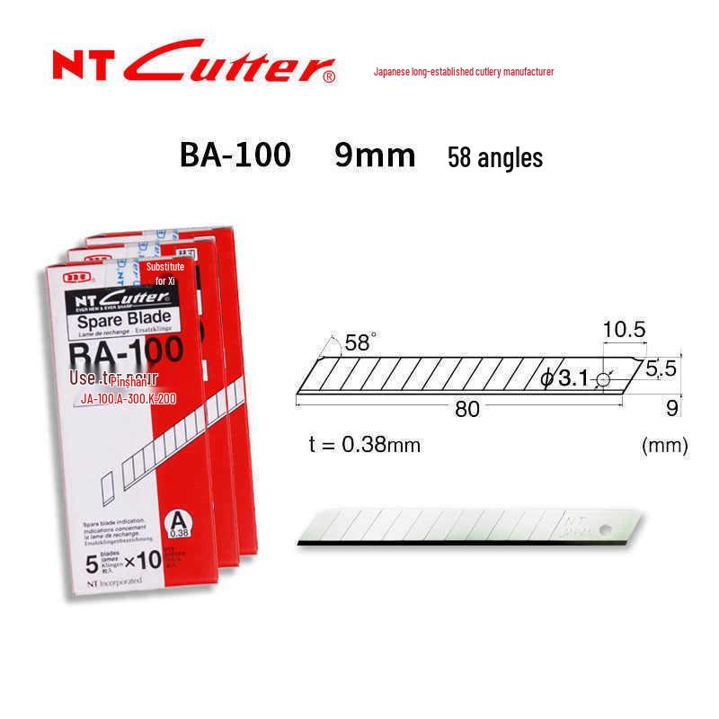 Japanese 30° Craft Knife Blades, 9mm, 50-Pack for Film Application No Specific Model
