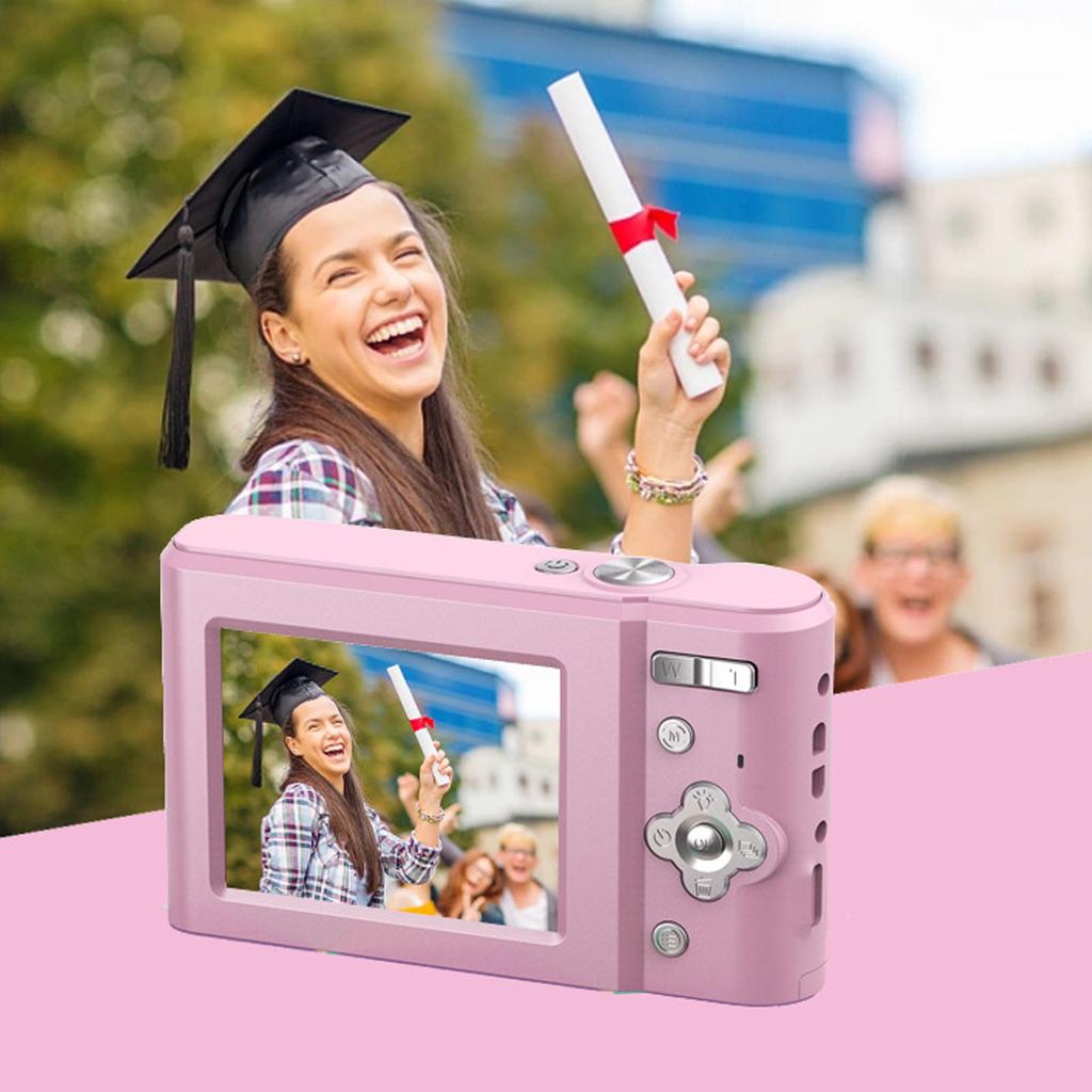 Compact Digital Camera 1080P 2.4 Inch   Display Rechargeable 8X Zoom   48MP   Camera for Recording Photography