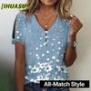 Women's Fashion Casual Short Sleeve V Neck Blouses & Shirts