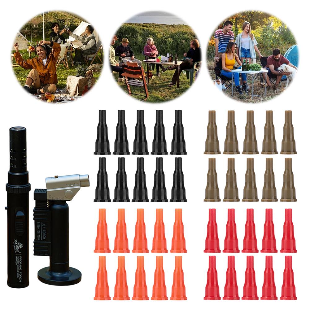 20pcs/10pcs Butane Nozzle Adapter Reusable Butane Cassette Gas Tank Adapter Universal Butane Gas Converter for Cigarette Lighter