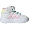 New Adidas GRAND COURT Abrasion Resistant Mid Top Toddler Shoes White Pink Yellow Infant And Toddler JR2580
