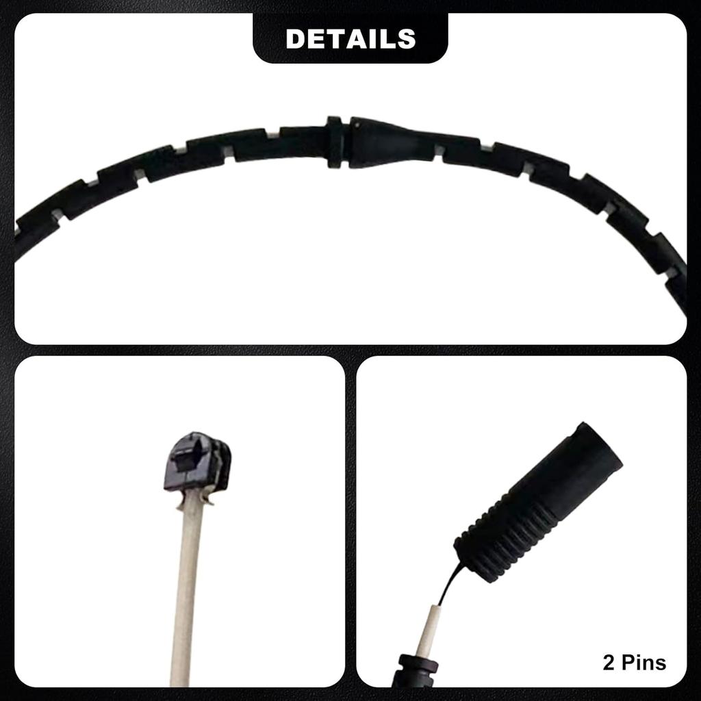 Bapmic Vorne 34353411756 + 34353411757 Hinten Bremsbelagverschleißsensor Kompatibel mit BMW E83 X3 2004-2010, L6 2.5L 3.0L, Satz mit 2