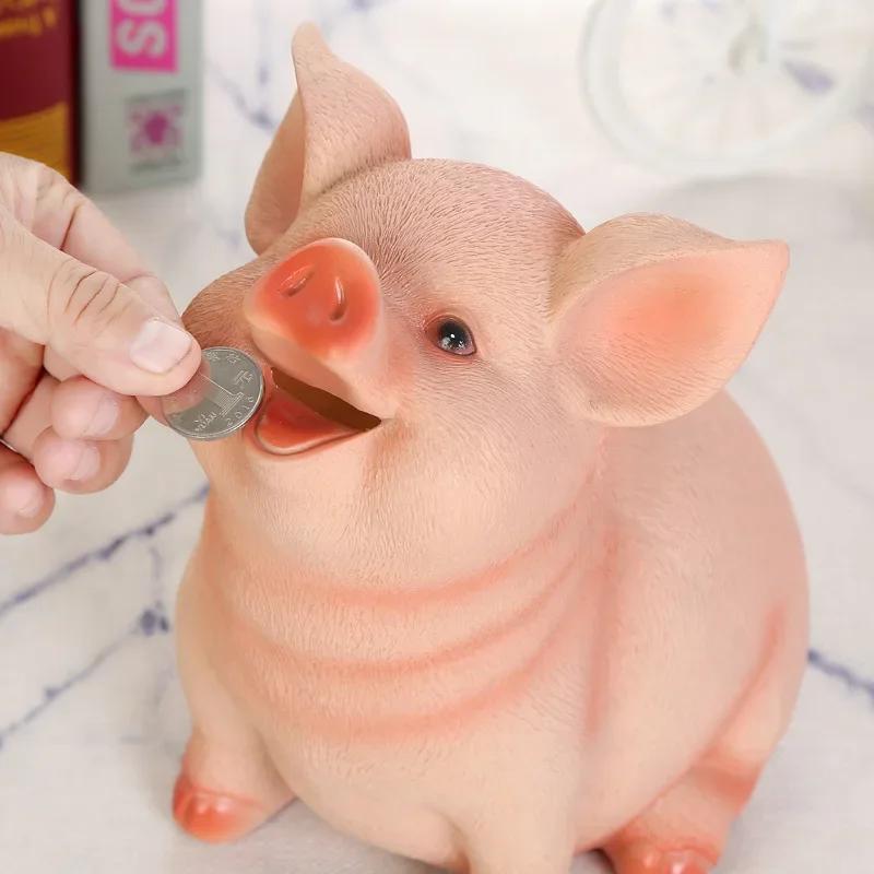 Cute Pig Piggy Bank Child Piggy Bank Children Toys Money Boxes Cartoon Pig Shaped Birthday Gift Coins Storage Box for Home Decor